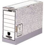System 120mm Folio Transfer File Grey (FSC) Pack of 10 120x255x360mm