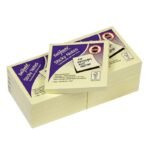 Snopake FSC Sticky Note  Yellow 100 Sheets- 12 Packs