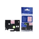 Comp Brother P Touch TZe-122 (YT-122) Labelling Tape Cassette Red on Clear also for TZ-122