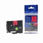 Comp Brother P Touch TZe-421 (YT-421) Labelling Tape Cassette Black on Red also for TZ-421
