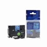 Comp Brother P Touch TZe-541 (YT-541) Labelling Tape Cassette Black on Blue also for TZ-541