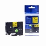 Comp Brother P-Touch TZe-611 Labelling Tape Cassette Black on Yellow also for TZ-611