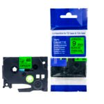 Comp Brother P-Touch TZe-721 Labelling Tape Cassette Black on Green also for TZ-721