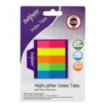 Snopake Index Tab Highlighter  Assorted 125 tabs- 12 B/Cards