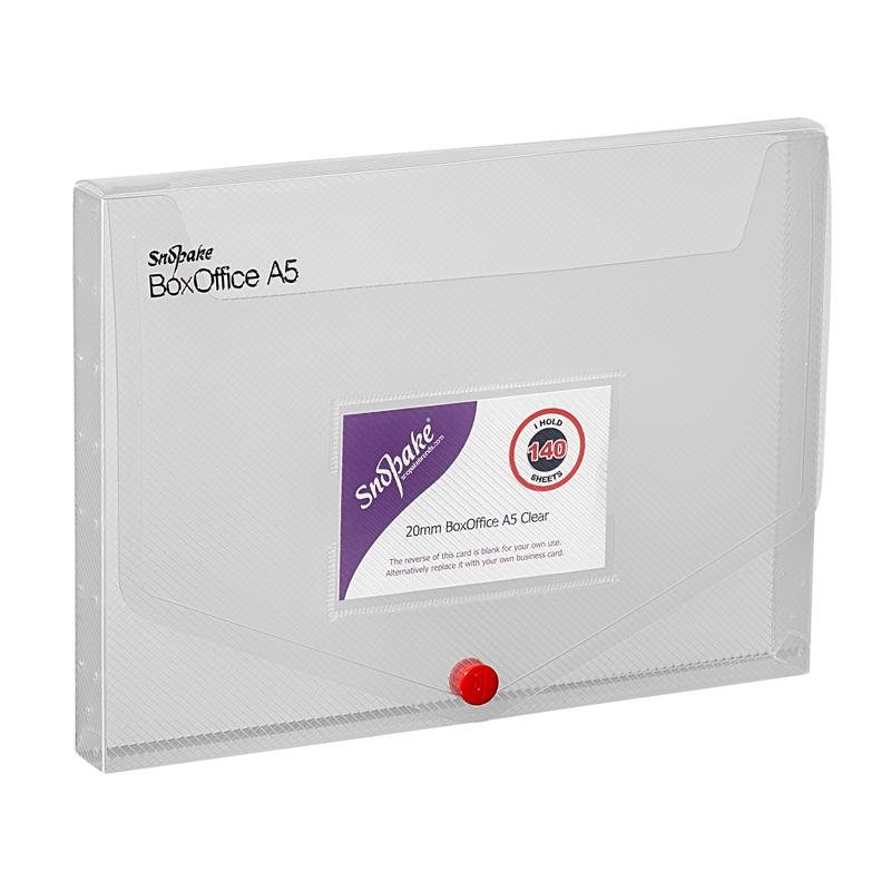 13732_1 Snopake BoxOffice A5 Clear- 5 Boxes - Image 1