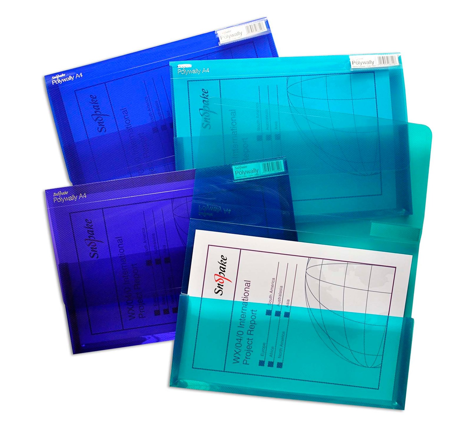 13853_1 Snopake PolyWally A4 Electra Assorted- 5 Files - Image 1