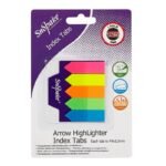 Snopake Index Tab Arrow Highlighter  Assorted 125 Tabs- 12 B/Cards