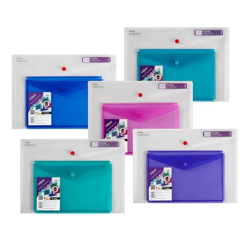 15693_1 Snopake Polyfile A4/A5 Duo Electra Asstd- 5 Files - Image 1