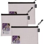 Snopake EVA Mesh HC Zippa Bag A5 Black- 3 Bags