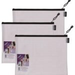 Snopake EVA Mesh HC Zippa Bag Foolscap Black- 3 Bags