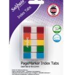 Snopake Index Tab PageMarker Assorted 100 tabs- 12 B/Cards