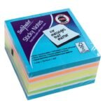 Snopake FSC Blue Rainbow NeonMix Sticky Notes 450 sheet Cube- 1 Cube