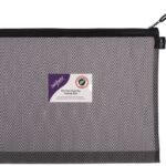 Snopake EVA Black HC Mesh Zippa Bag Foolscap- 3 Bags