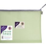 Snopake EVA Pastel Mesh HC Foolscap Zippa Bag - Green- 3 Bags