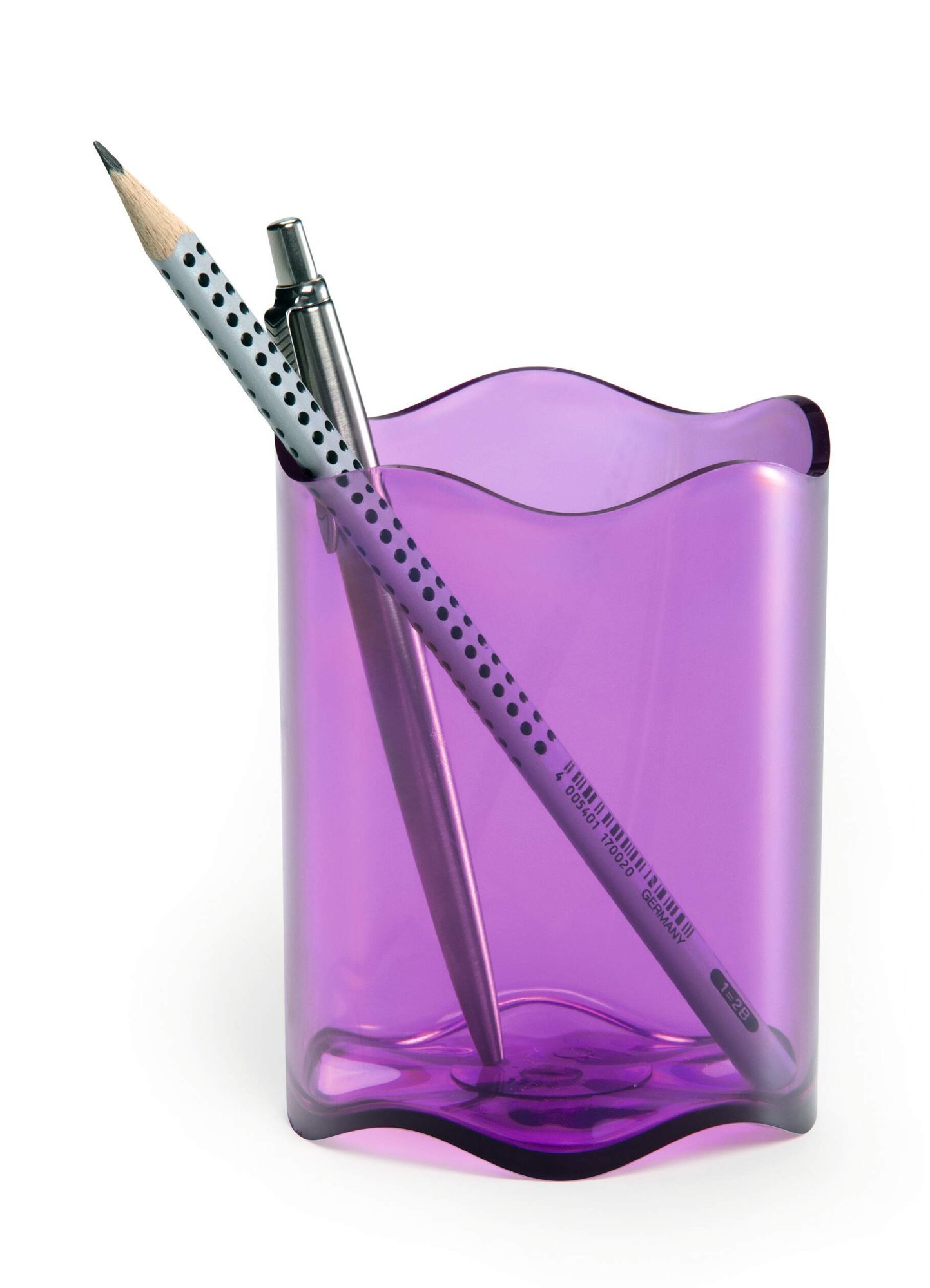 1701235992_gen_a Durable Trend Pen Cup Clear Purple - Image 1