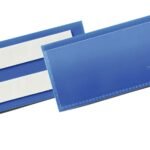 Durable Adhesive Pocket 100x38mm Blue (50)