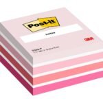 Post-itÂ® Notes Cube Pink 76 mm x 76 mm 450 Sheets/Pad 1 Pad/Pack 100% PEFC SGSCH-PEFC-COC-110078