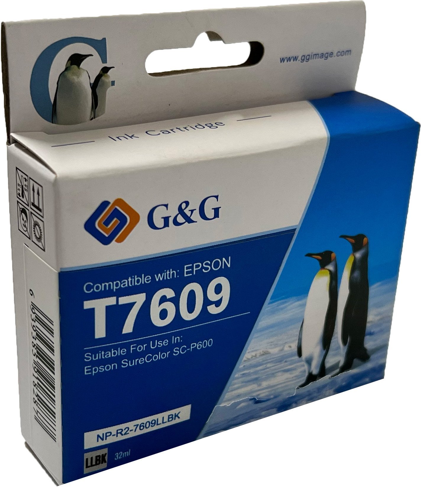 26510608 Comp Epson G+G T7609 Light Light Black Wide Format Ink Ctg C13T760940 - Image 1