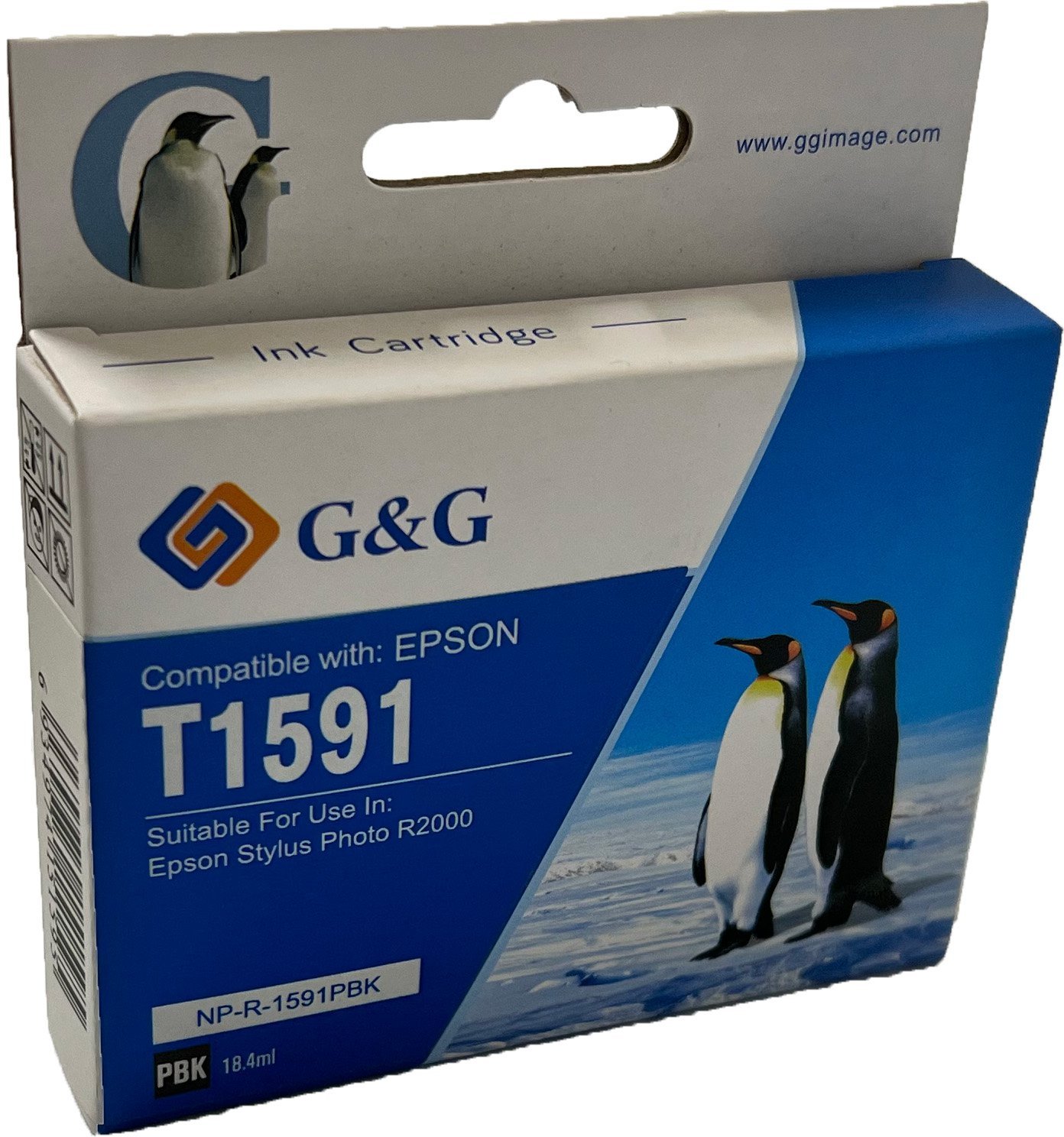 26512000 Comp Epson G+G T1591 Photo Black Ink Ctg C13T159140 - Image 1