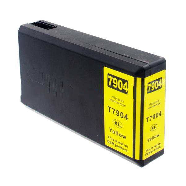 26517904 Comp Epson T7904 Hi Cap Yellow Ink Ctg 79XL T79044010 - Image 1