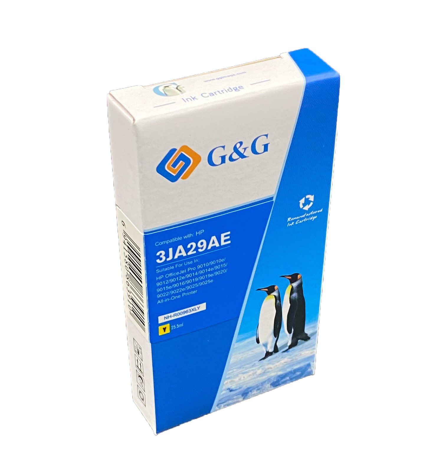 31519029 Reman HP G+G 3JA29AE 963XL Yellow Ink Ctg - Ink Level Shown - Image 1