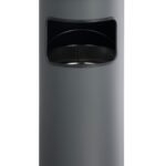 Durable Round Ashtray Bin 17L Charcoal