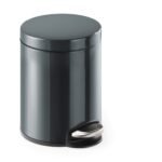 Durable Pedal Bin Round 5L Charcoal