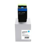 Reman Lexmark CX410 Hi Yld Cyan Toner 80C2HC0 802HC