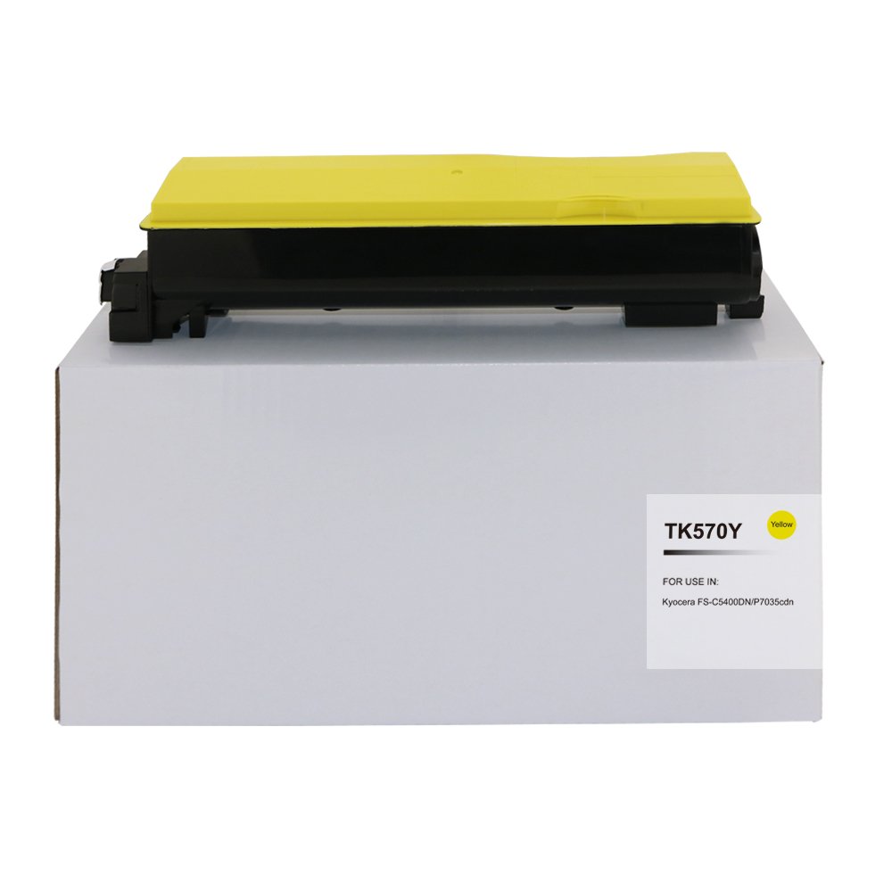 55115404 Comp Kyocera FSC5400 Yellow Toner 4607339 TK570Y - Image 1