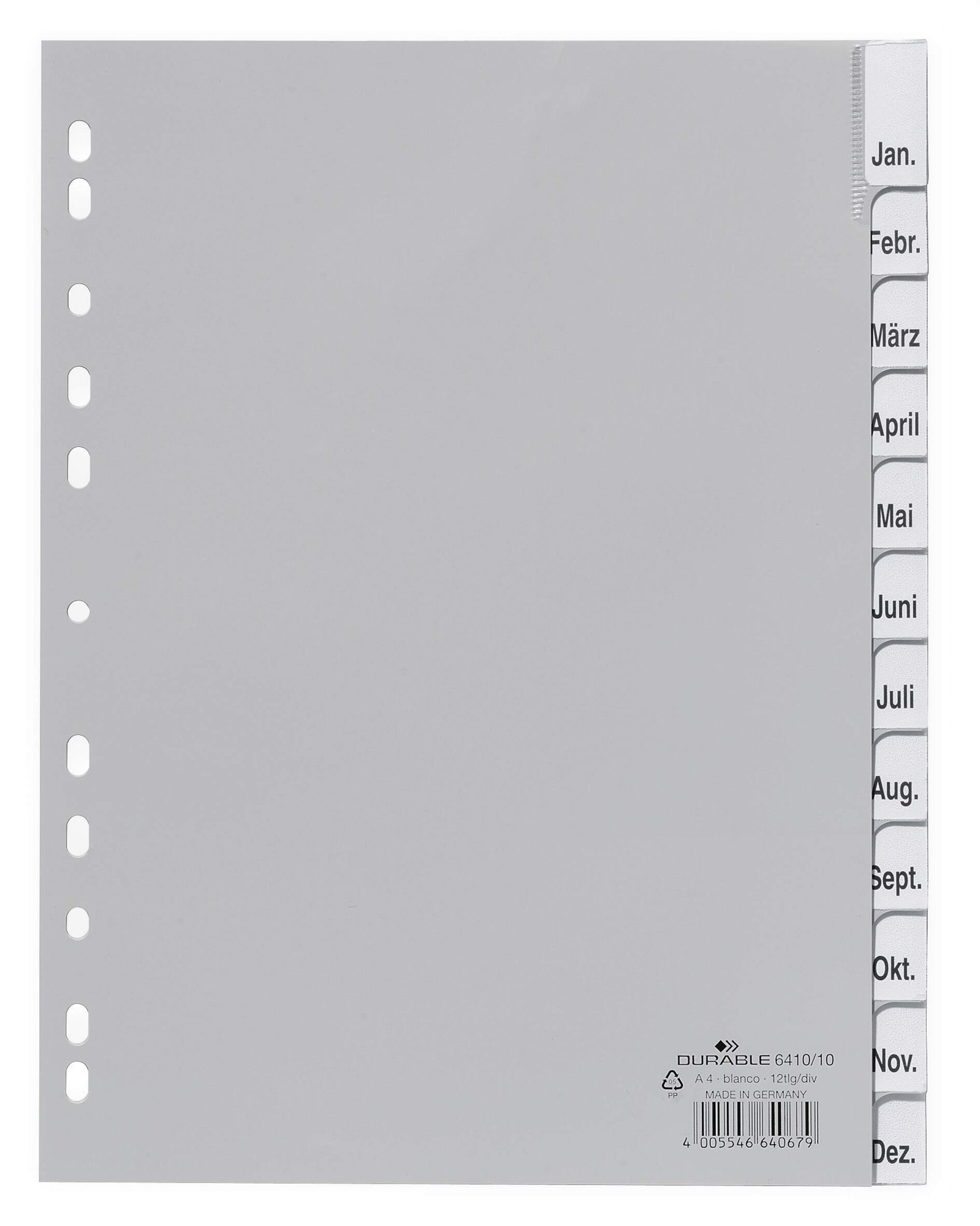 6410_10_gen_a Durable 12 Part Removable Tab Index - Image 1