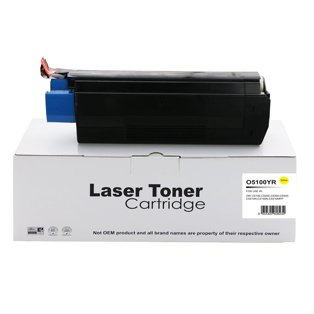 65115304 Reman OKI C5300 Yellow Toner 42127405 - Image 1