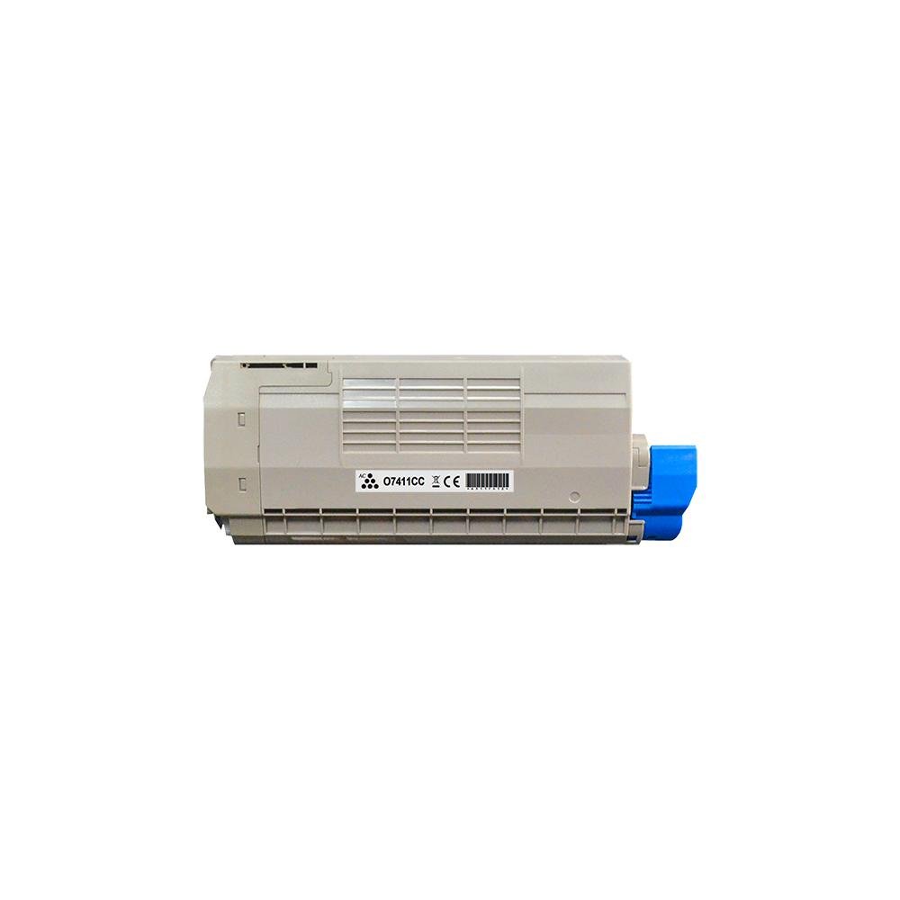 65117412 Comp OKI ES7411 Cyan Toner 44318619 - Image 1