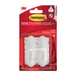 Command Medium Designer Hook 17081 White 2 Hooks 4 Medium Strips