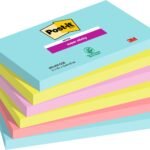 Post-itÂ® Super Sticky Notes Cosmic Colour Collection 76 mm x 127 mm 90 Sheets/Pad 6 Pads/Pack 100% PEFC SGSCH-PEFC-COC-110078