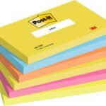 Post-itÂ® Notes Energetic Colour Collection 76 mm x 127 mm 100 Sheets/Pad 6 Pads/Pack 100% PEFC SGSCH-PEFC-COC-110078