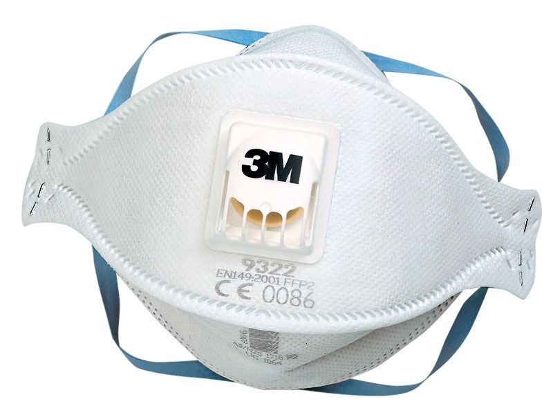 fus_478852 3Mâ„¢ Auraâ„¢ Comfort Cool Flowâ„¢ Particulate Respirator 9322+ FFP2 Valved 2/Pack - Image 1