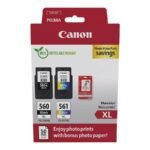 OEM Canon 3712C008 PG-560XL + CL-561XL Black and Colour with Photo PaperÂ Â Â Â Â Â Â Â Â Â Â Â Â Â Â 