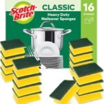 Scotch-BriteÂ® Classic Nail Saver Heavy Duty Scrub Sponge 16 pieces in pack