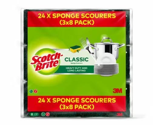fus_896940 Scotch-Brite® Classic Scrub Sponge 8 pieces in pack - Image 1