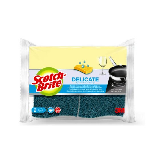fus_912751 Scotch-Brite® Delicate Non-Scratch Cellulose Scrub Sponge 2 pieces in pack - Image 1