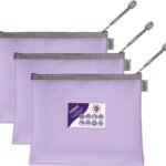 Snopake EVA Pastel Mesh HC A5 Zippa Bag - Purple- 3 Bags